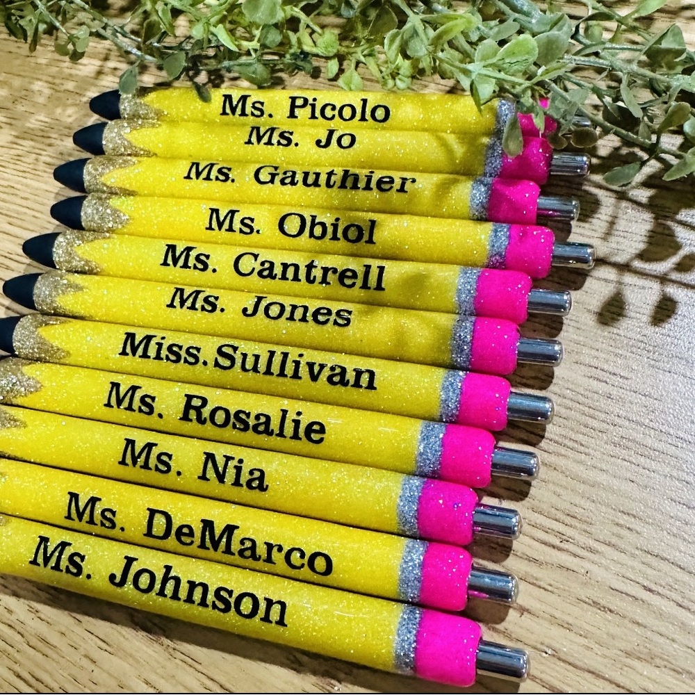 Personalized Glitter pen Tecaher Gift